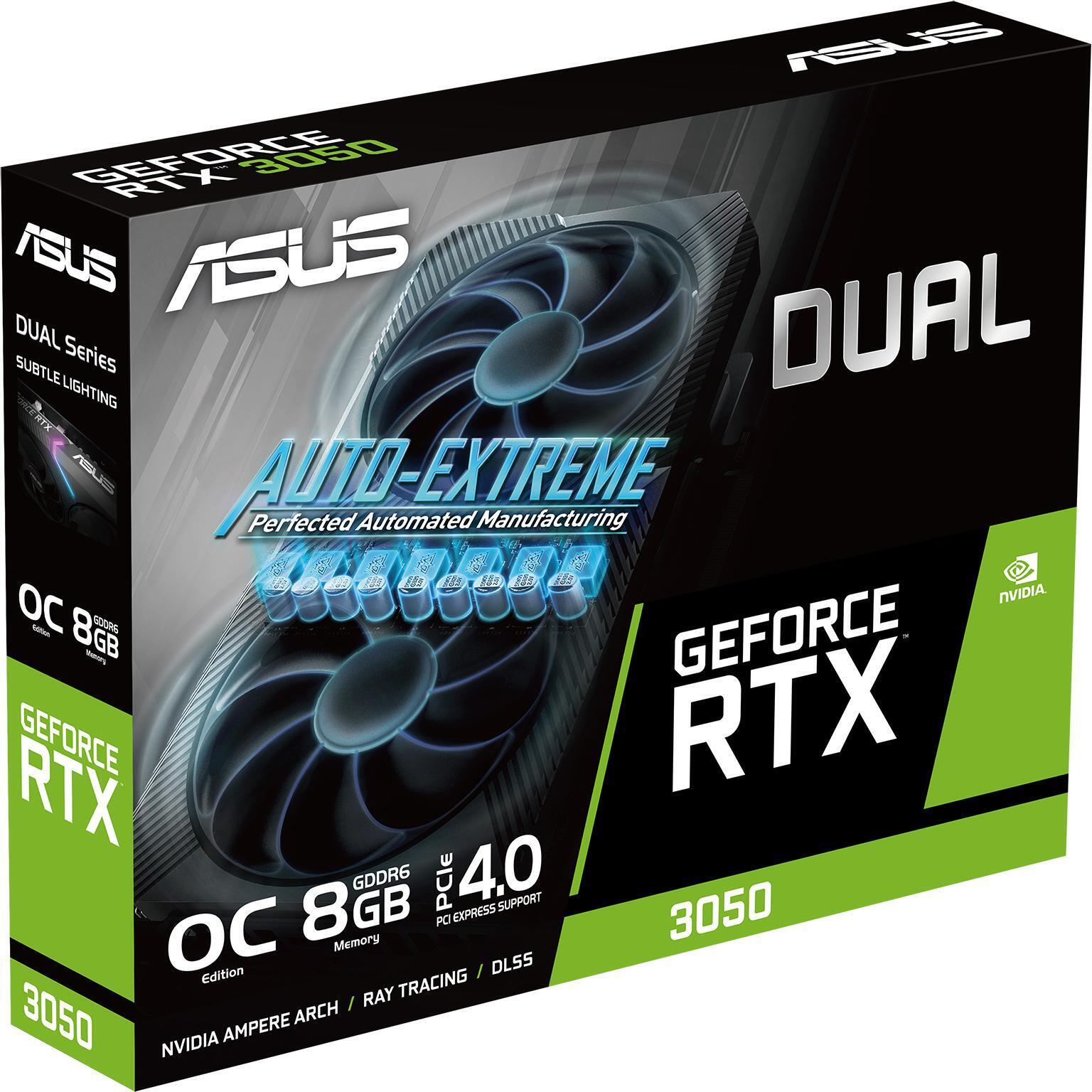 Asus - Tarjeta Gráfica Asus GeForce® RTX 3050 Dual OC V2 8GB GDDR6