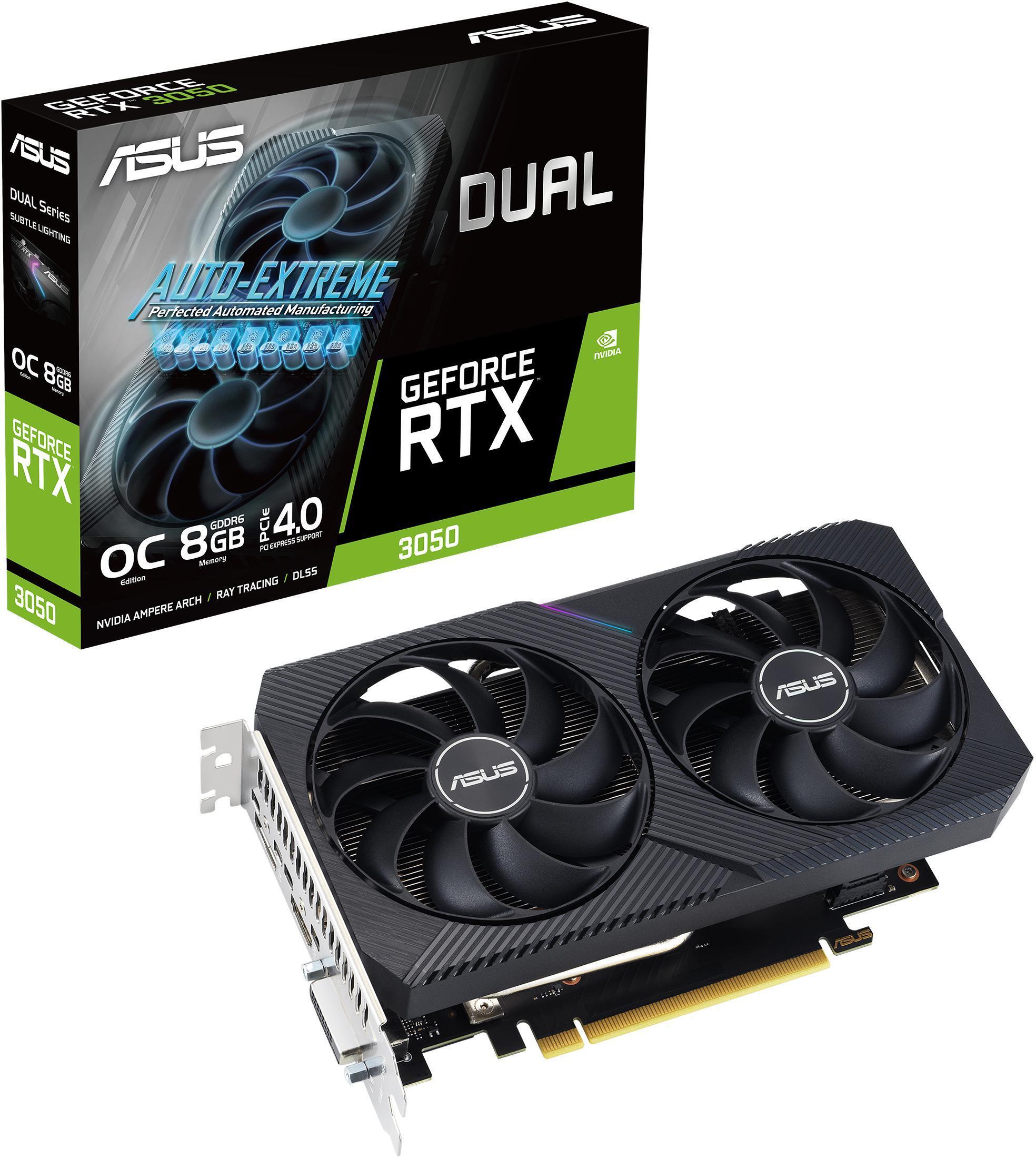 Asus - Tarjeta Gráfica Asus GeForce® RTX 3050 Dual OC V2 8GB GDDR6