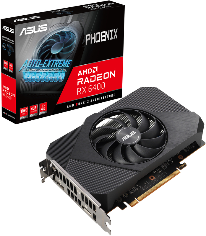 Asus - Tarjeta Gráfica Asus Radeon RX 6400 Phoenix 4GB