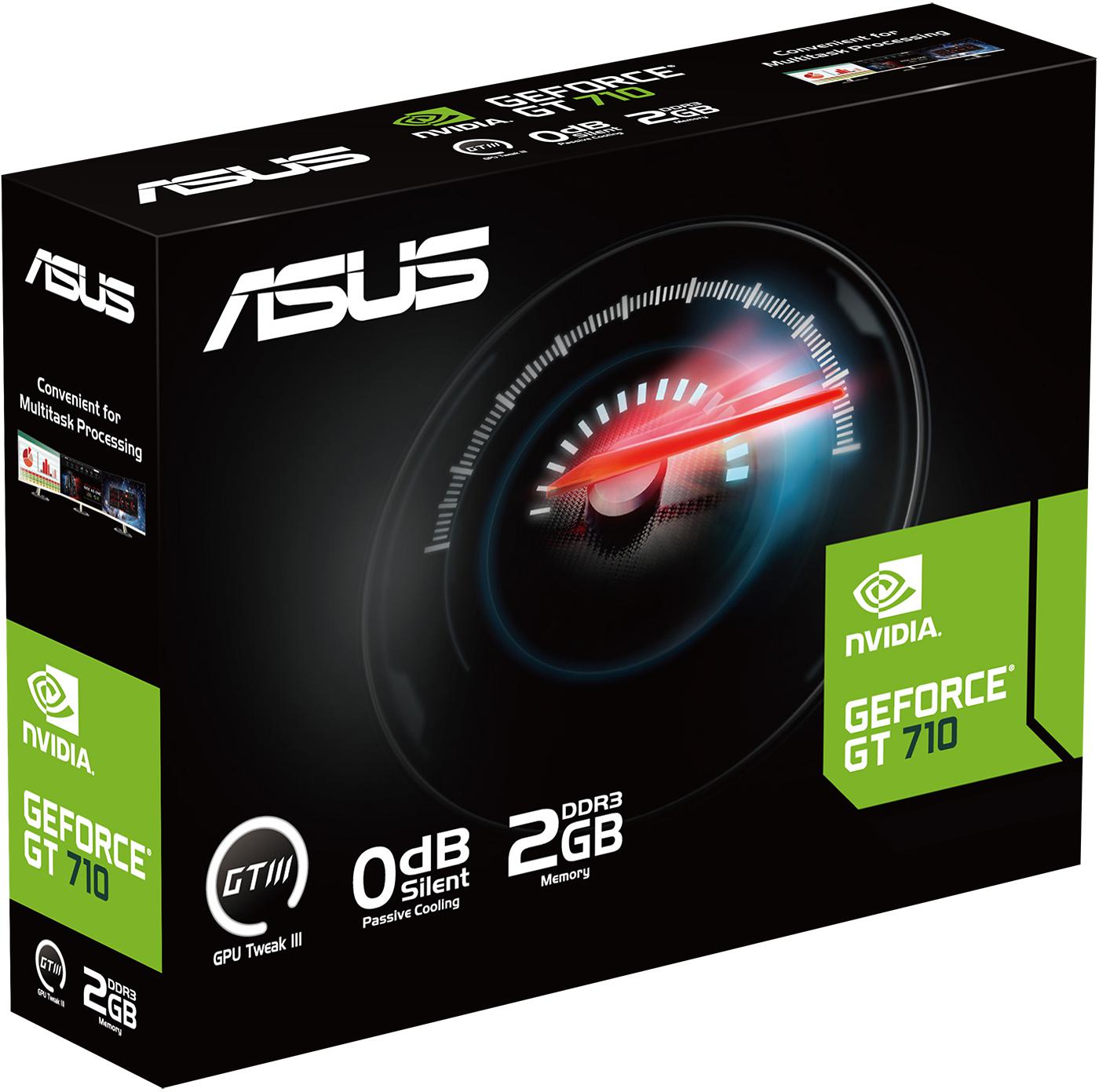Asus - Tarjeta Gráfica Asus GeForce® GT 710 Evo 2GB GDDR3