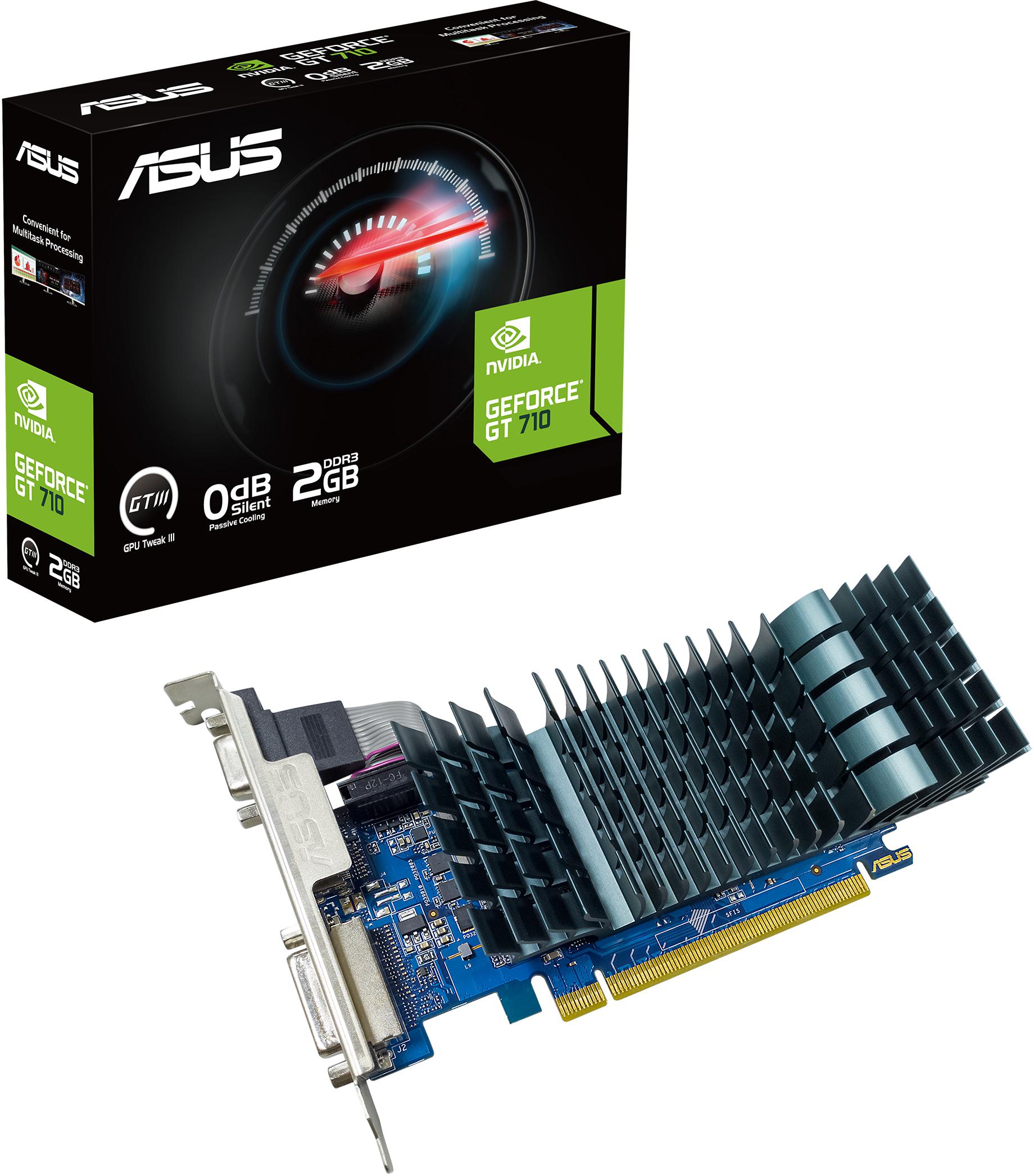 Asus - Tarjeta Gráfica Asus GeForce® GT 710 Evo 2GB GDDR3