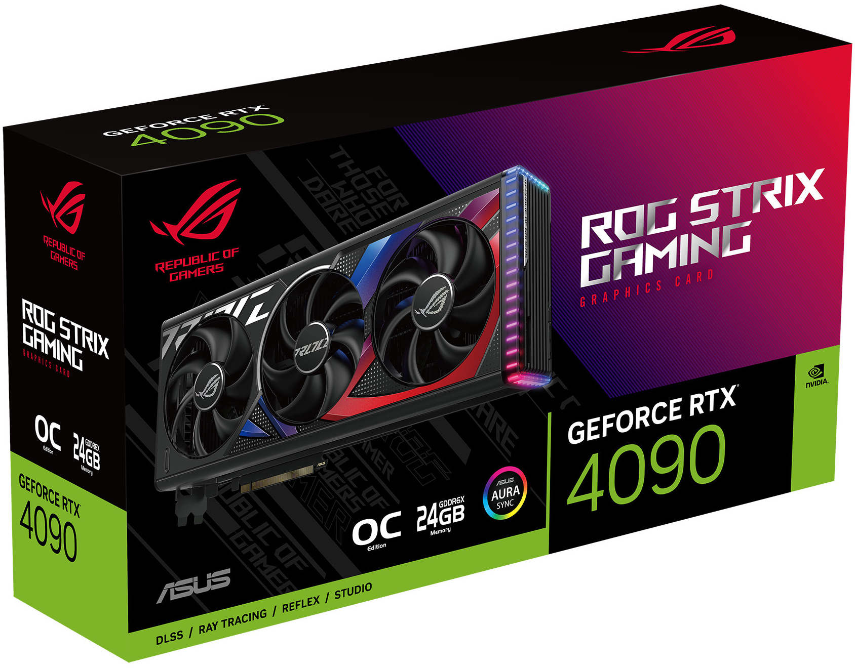 Asus - Tarjeta Gráfica Asus GeForce® RTX 4090 ROG Strix Gaming OC 24GD6X DLSS3