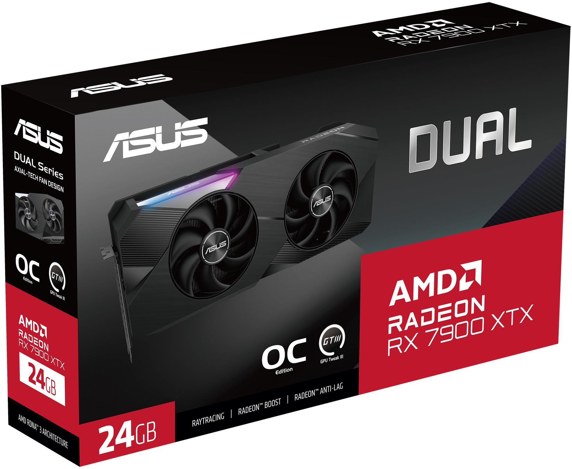 Asus - Tarjeta Gráfica Asus Radeon RX 7900 XTX Dual OC 24GB GDDR6