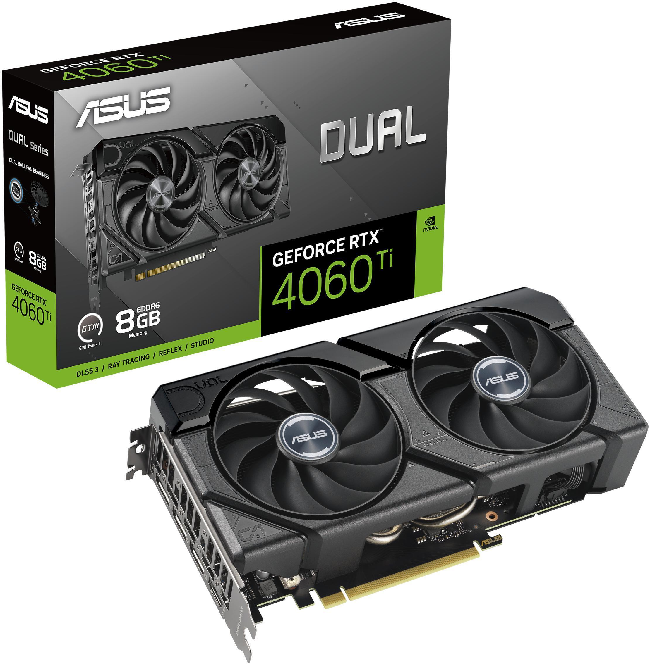 Asus - Tarjeta Gráfica Asus GeForce® RTX 4060 Ti Dual EVO 8GB GDDR6 DLSS3