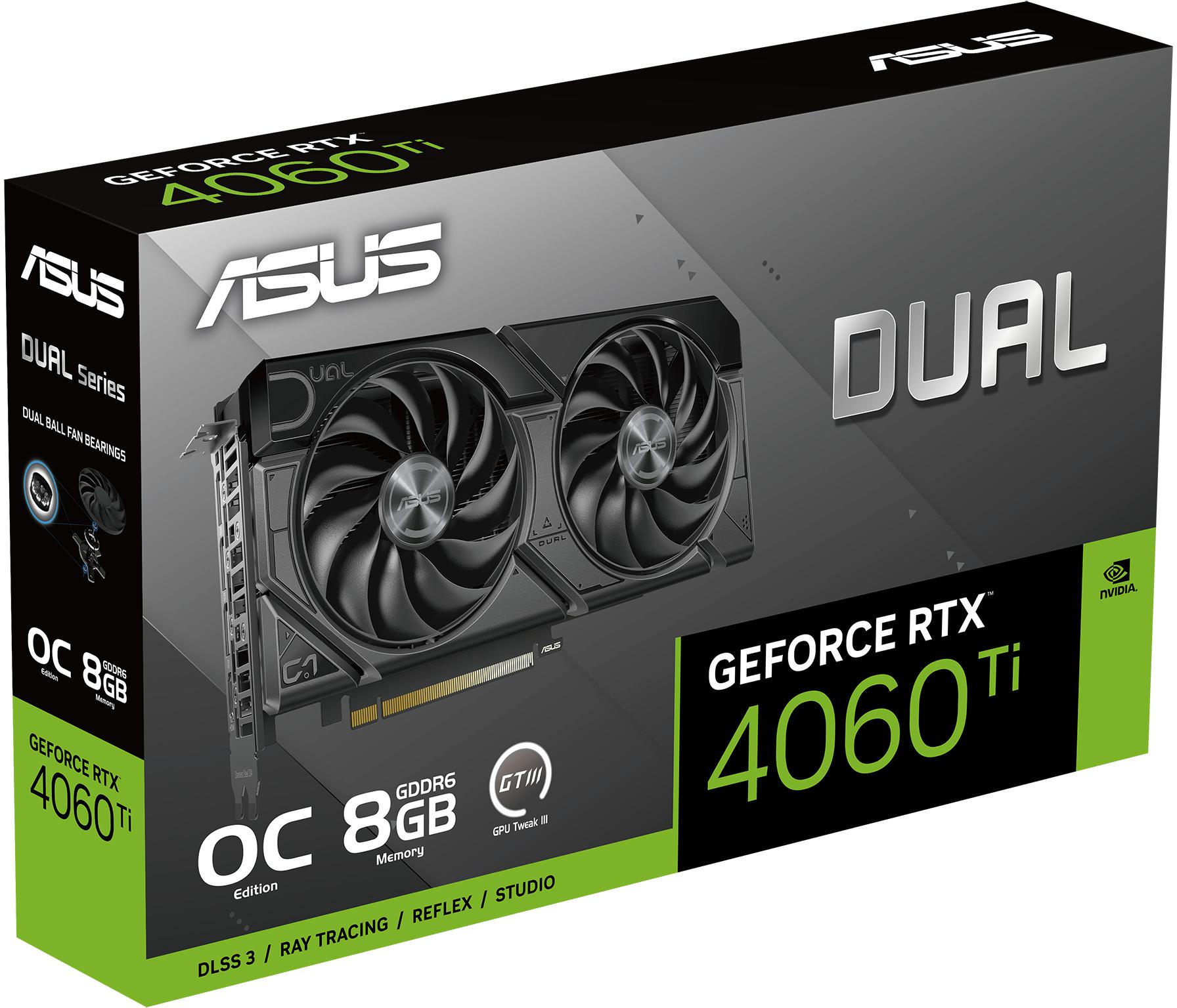 Asus - Tarjeta Gráfica Asus GeForce® RTX 4060 Ti Dual EVO OC 8GB GDDR6 DLSS3