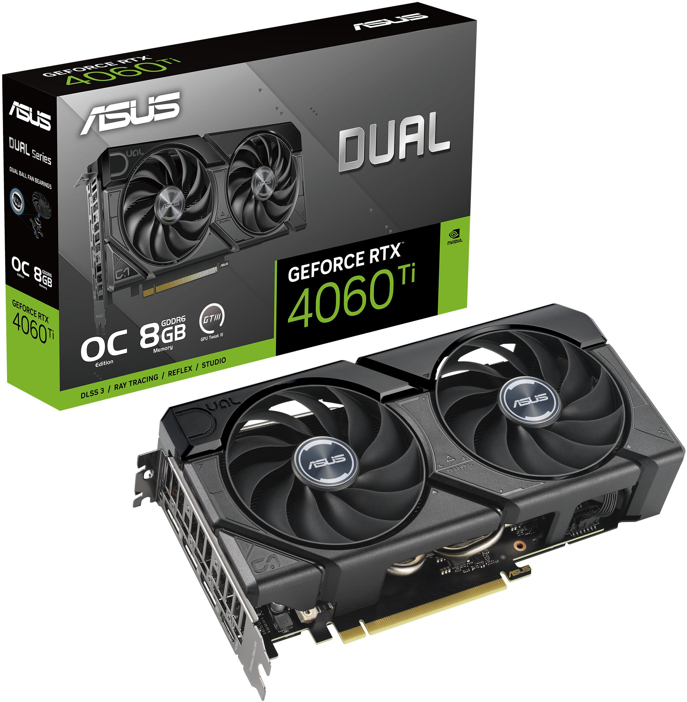 Asus - Tarjeta Gráfica Asus GeForce® RTX 4060 Ti Dual EVO OC 8GB GDDR6 DLSS3