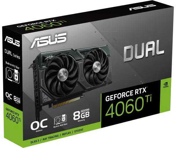 Asus - Tarjeta Gráfica Asus GeForce® RTX 4060 Ti Dual OC SSD 8GD6 DLSS3