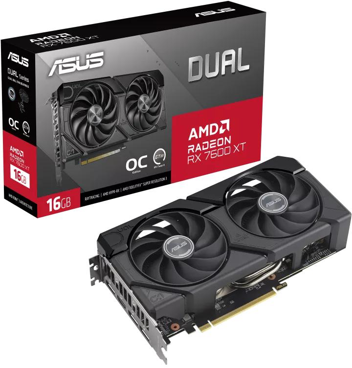 Asus - Tarjeta Gráfica Asus Radeon RX 7600 XT Dual OC 16GB