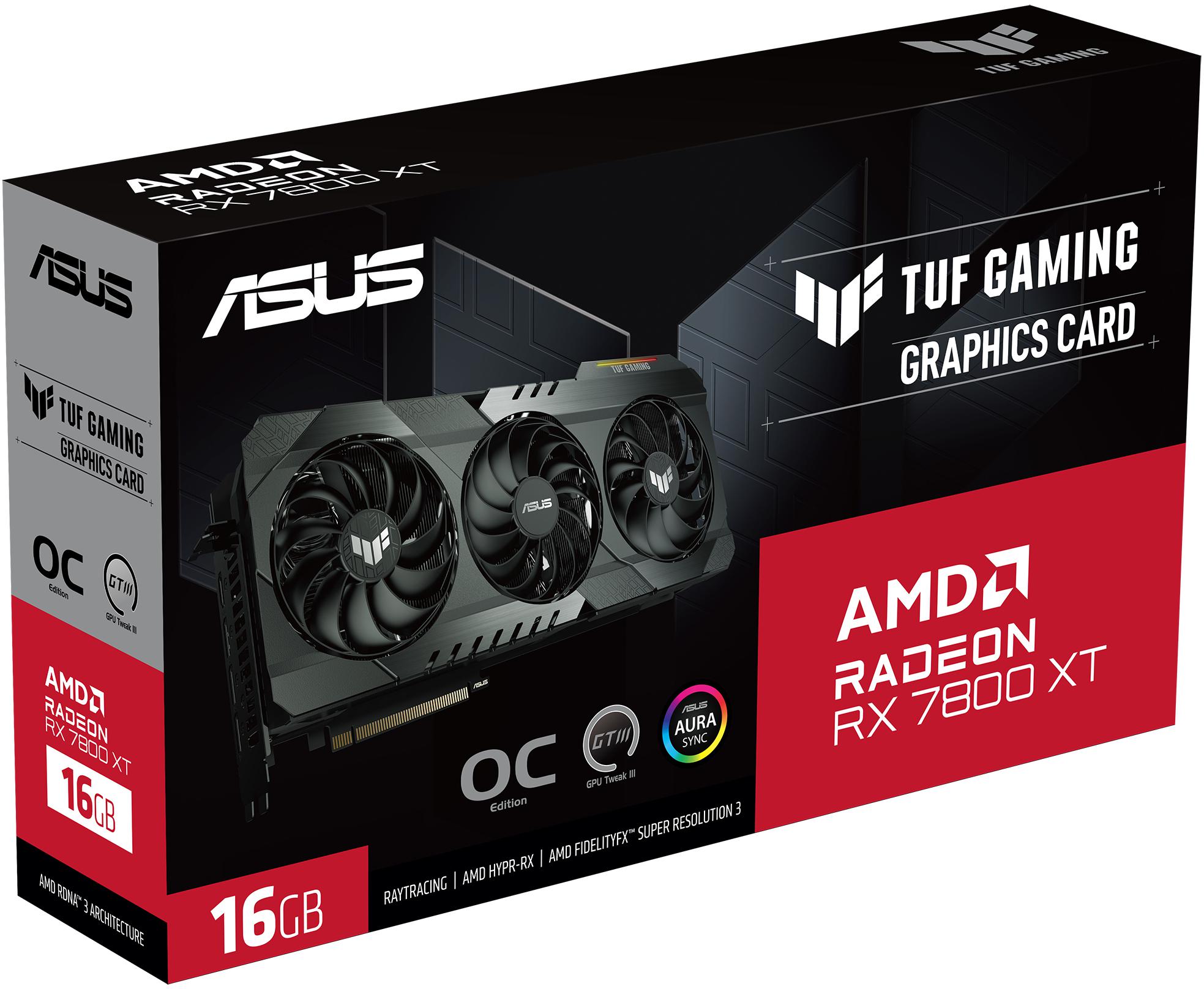 Asus - Tarjeta Gráfica Asus Radeon RX 7800 XT TUF Gaming OG OC 16GB