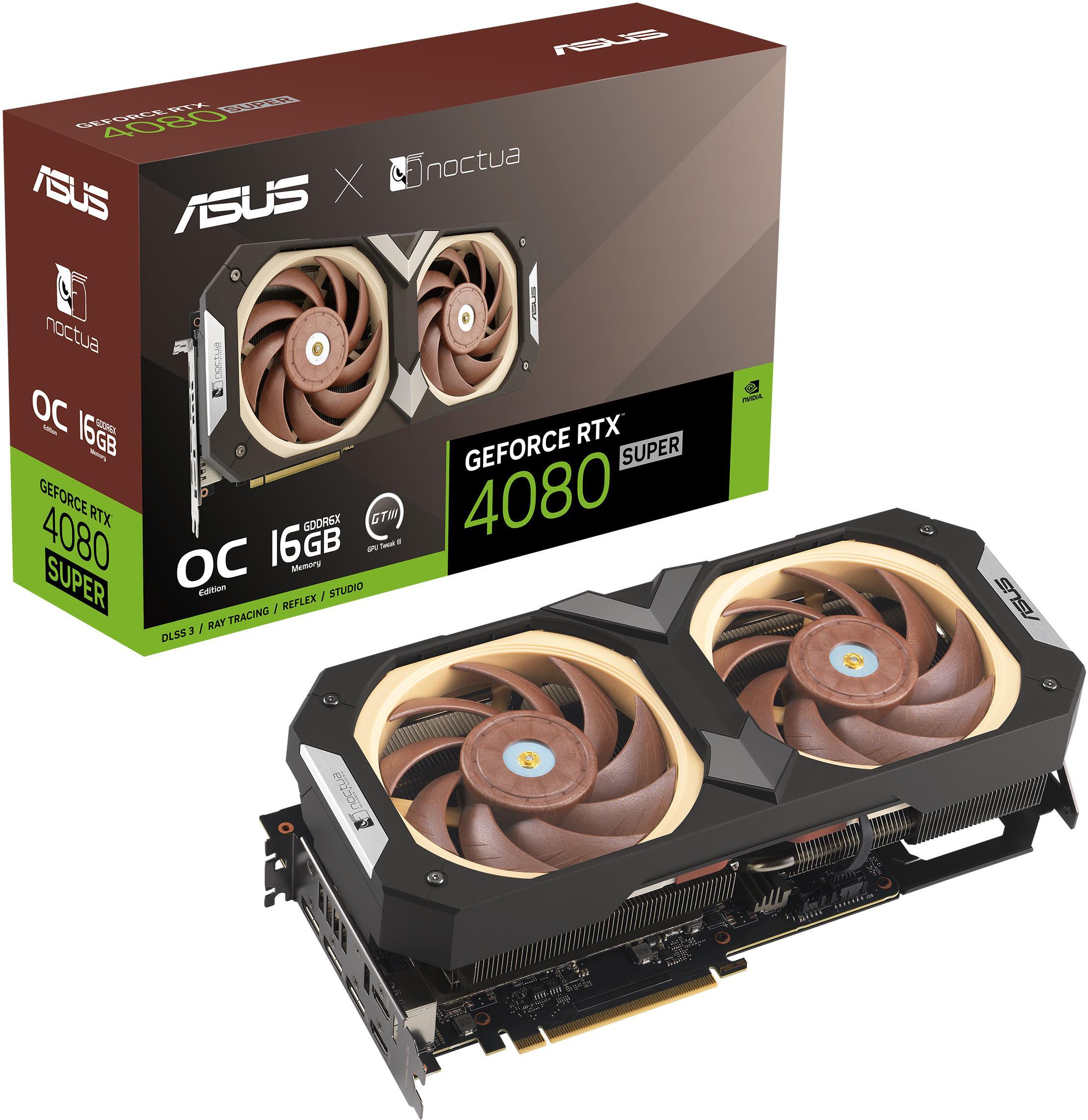 Asus - Tarjeta Gráfica Asus GeForce® RTX 4080 SUPER Noctua Edition 16GB GDDR6X DLSS3