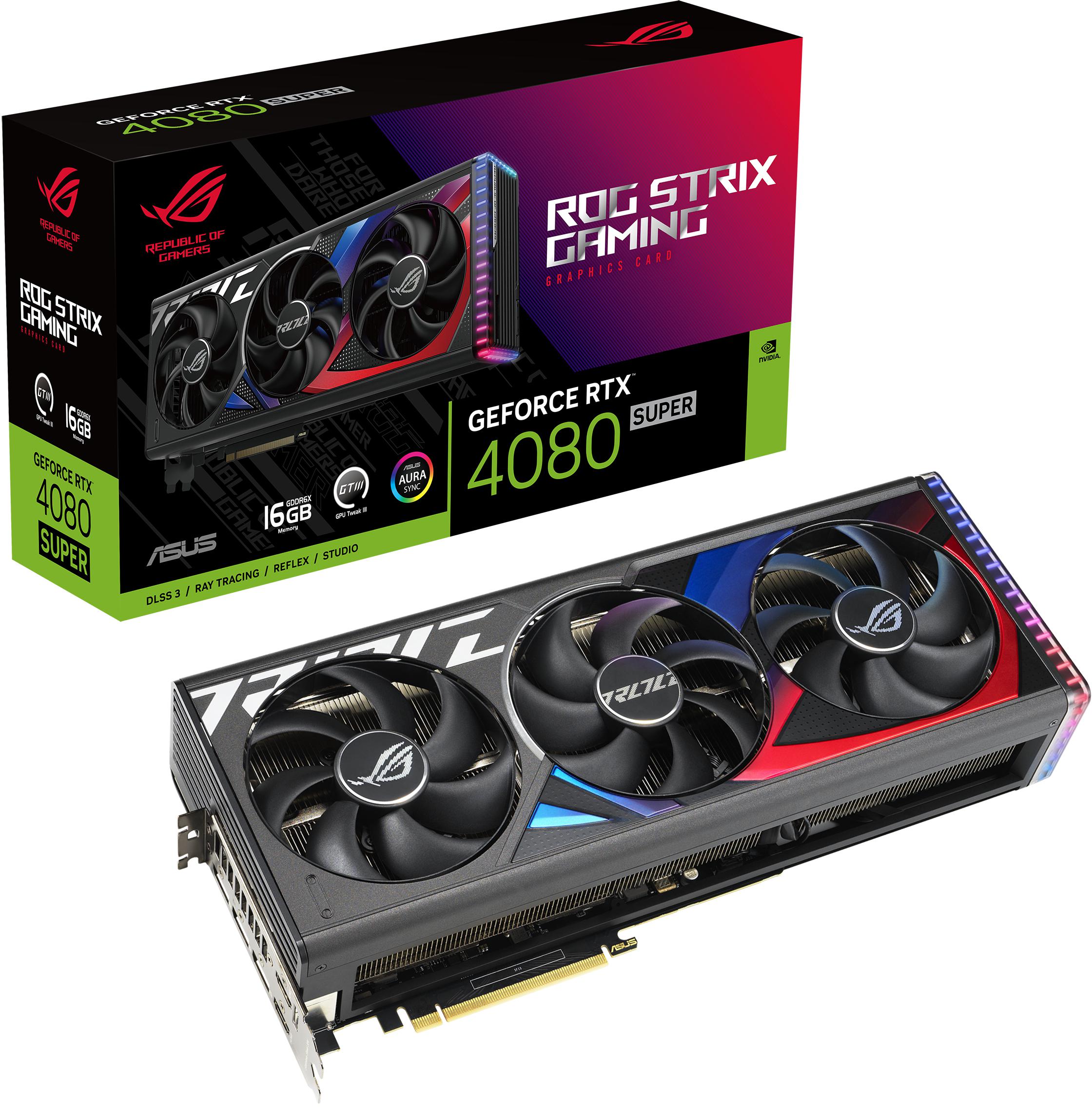 Asus - Tarjeta Gráfica Asus GeForce® RTX 4080 SUPER ROG Strix Gaming 16GB GDDR6X DLSS3