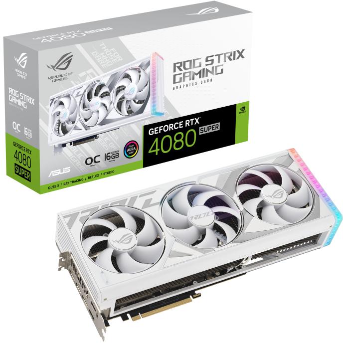 Asus - Tarjeta Gráfica Asus GeForce® RTX 4080 SUPER ROG Strix Gaming White OC 16GB GDDR6X DLSS3