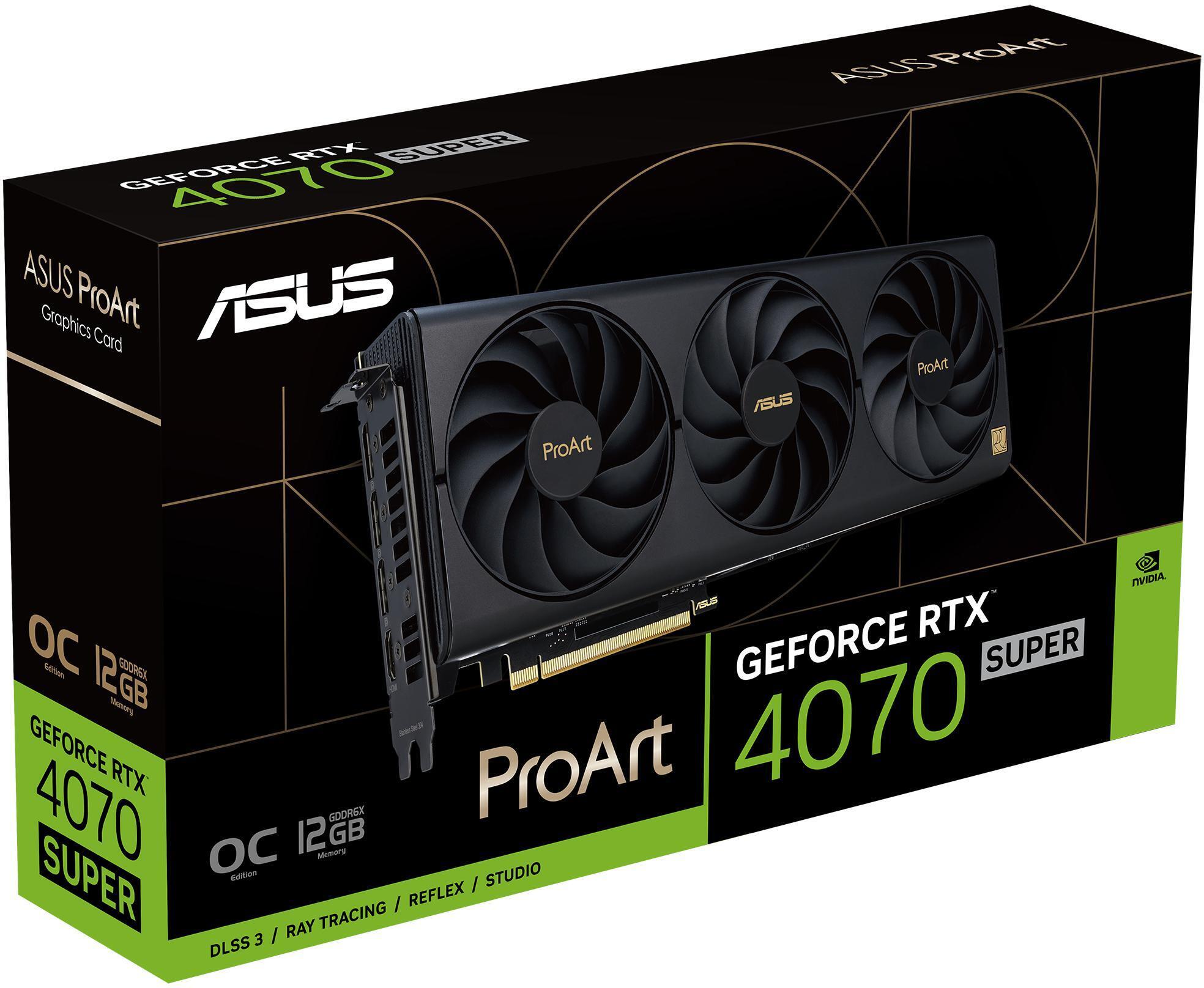 Asus - Tarjeta Gráfica Asus GeForce® RTX 4070 SUPER ProArt OC 12GB GDDR6X DLSS3