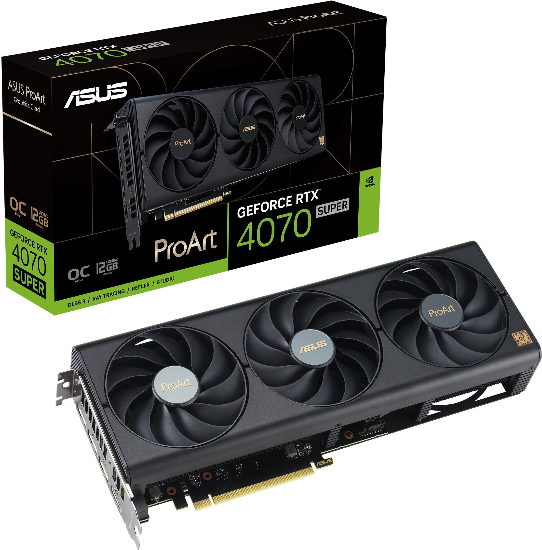 Asus - Tarjeta Gráfica Asus GeForce® RTX 4070 SUPER ProArt OC 12GB GDDR6X DLSS3