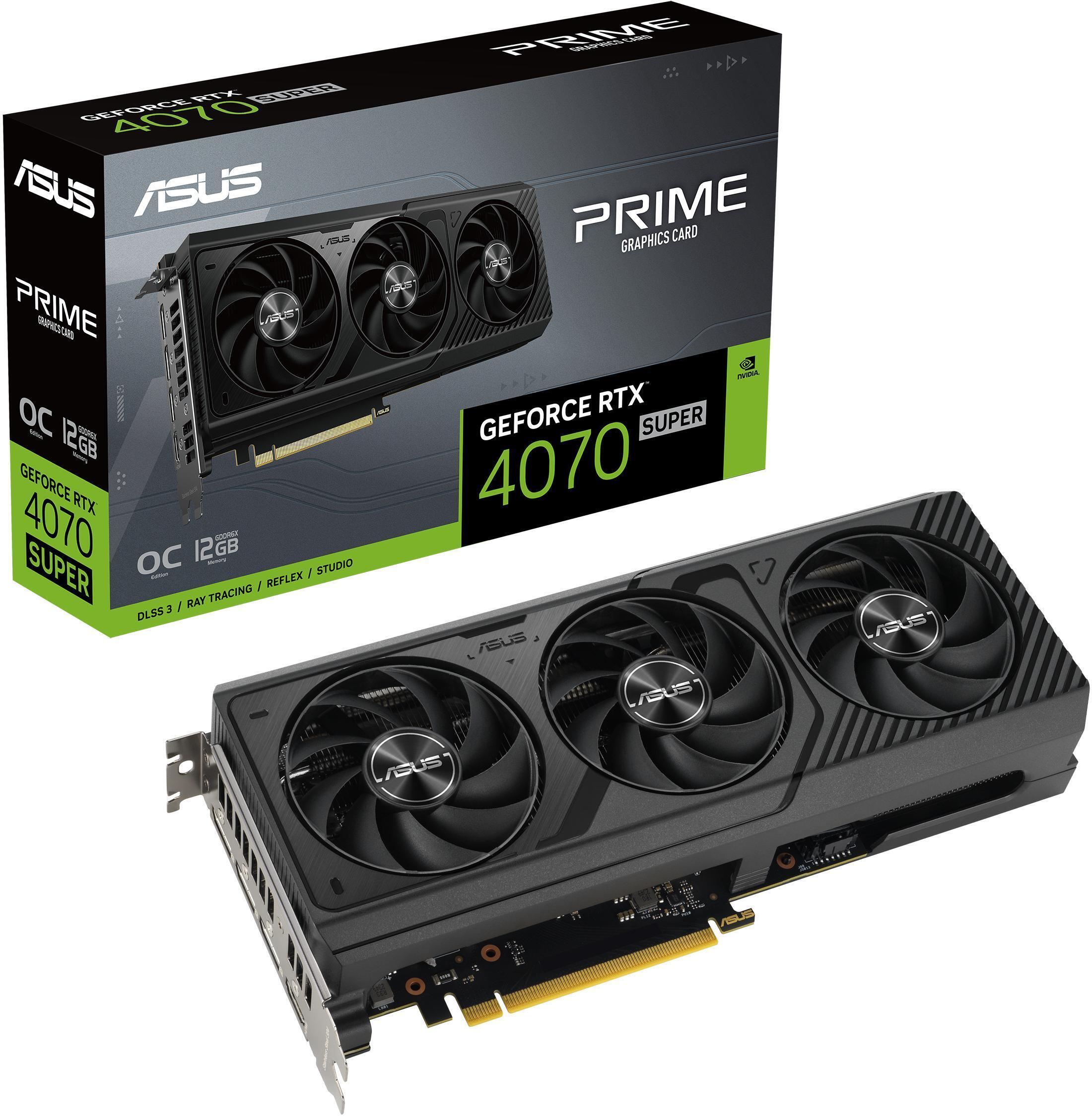 Asus - Tarjeta Gráfica Asus GeForce® RTX 4070 SUPER Prime OC 12GB GDDR6X DLSS3