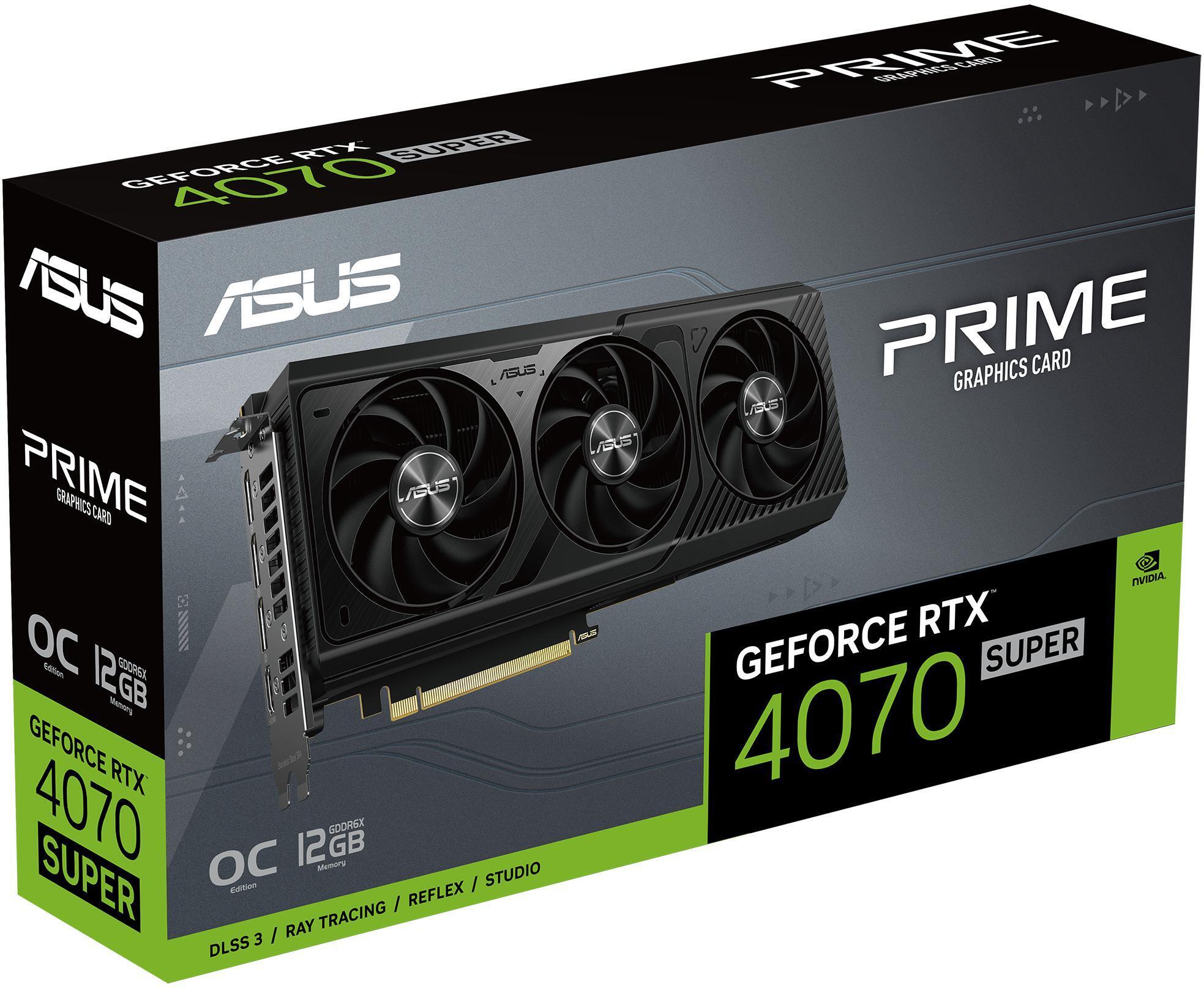 Asus - Tarjeta Gráfica Asus GeForce® RTX 4070 SUPER Prime OC 12GB GDDR6X DLSS3