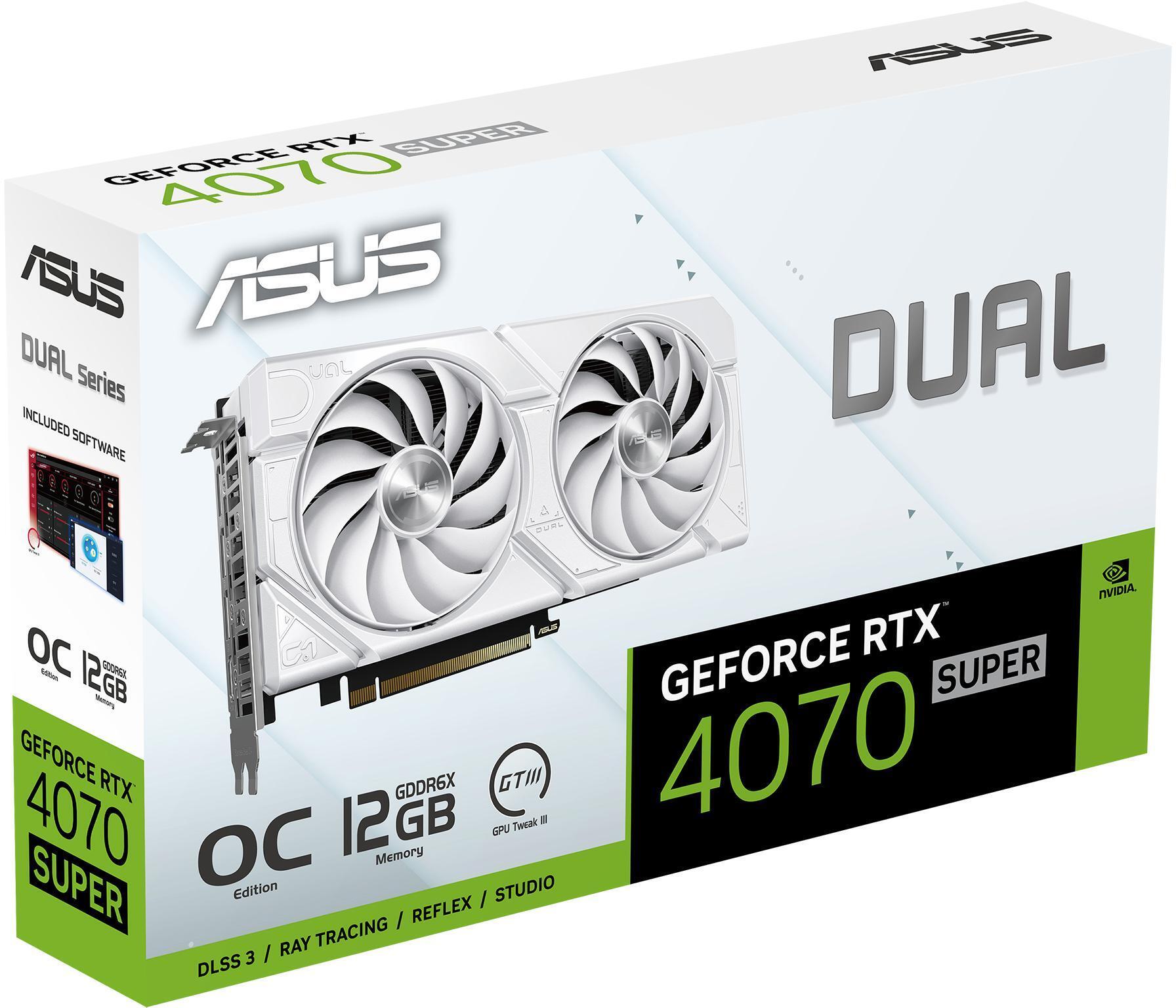 Asus - Tarjeta Gráfica Asus GeForce® RTX 4070 SUPER Prime OC White 12GB GDDR6X DLSS3