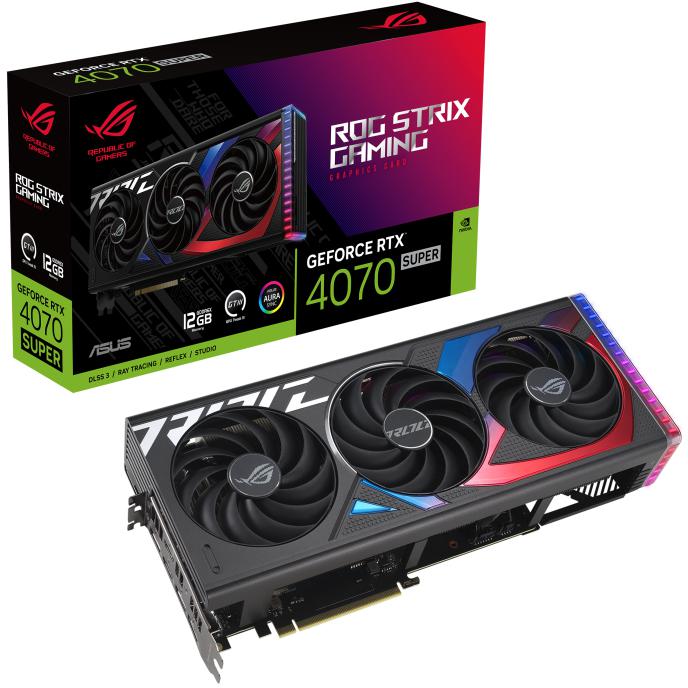 Asus - Tarjeta Gráfica Asus GeForce® RTX 4070 SUPER ROG Strix Gaming 12GB GDDR6X DLSS3