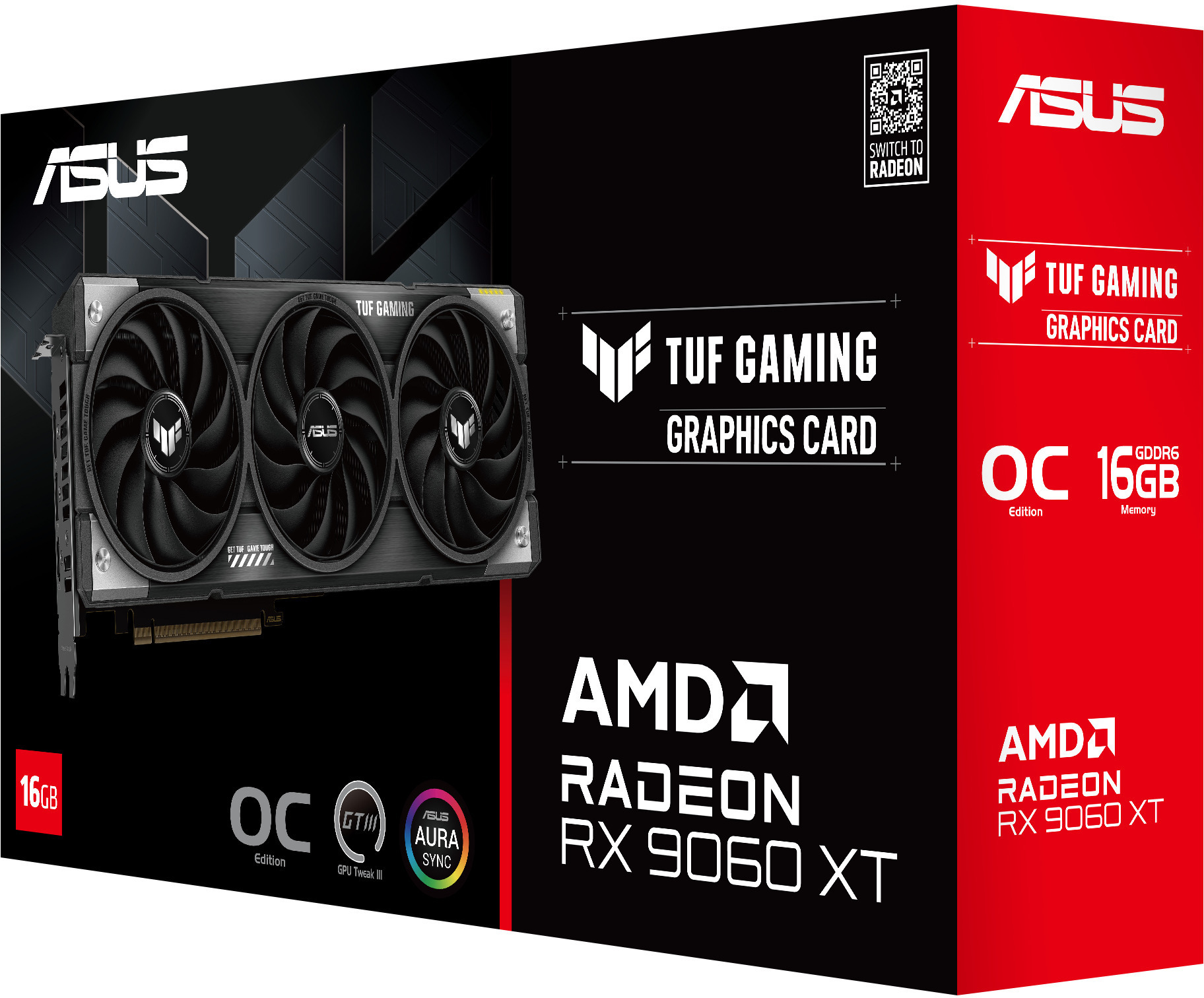 Asus - Tarjeta Gráfica Asus Radeon RX 9060 XT TUF Gaming OC 16GB GDDR6