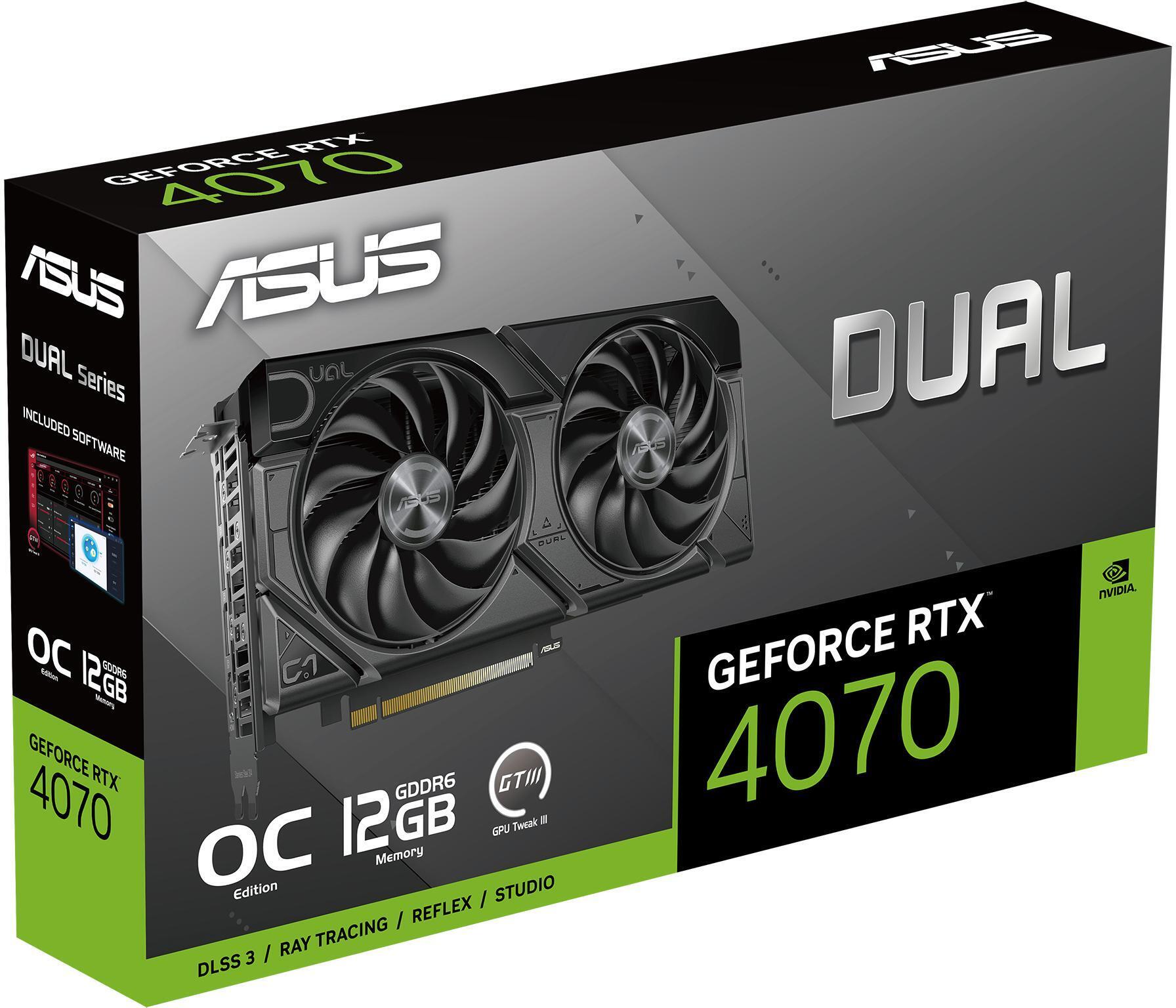 Asus - Tarjeta Gráfica Asus GeForce® RTX 4070 Dual Evo OC 12GB GDDR6X DLSS3