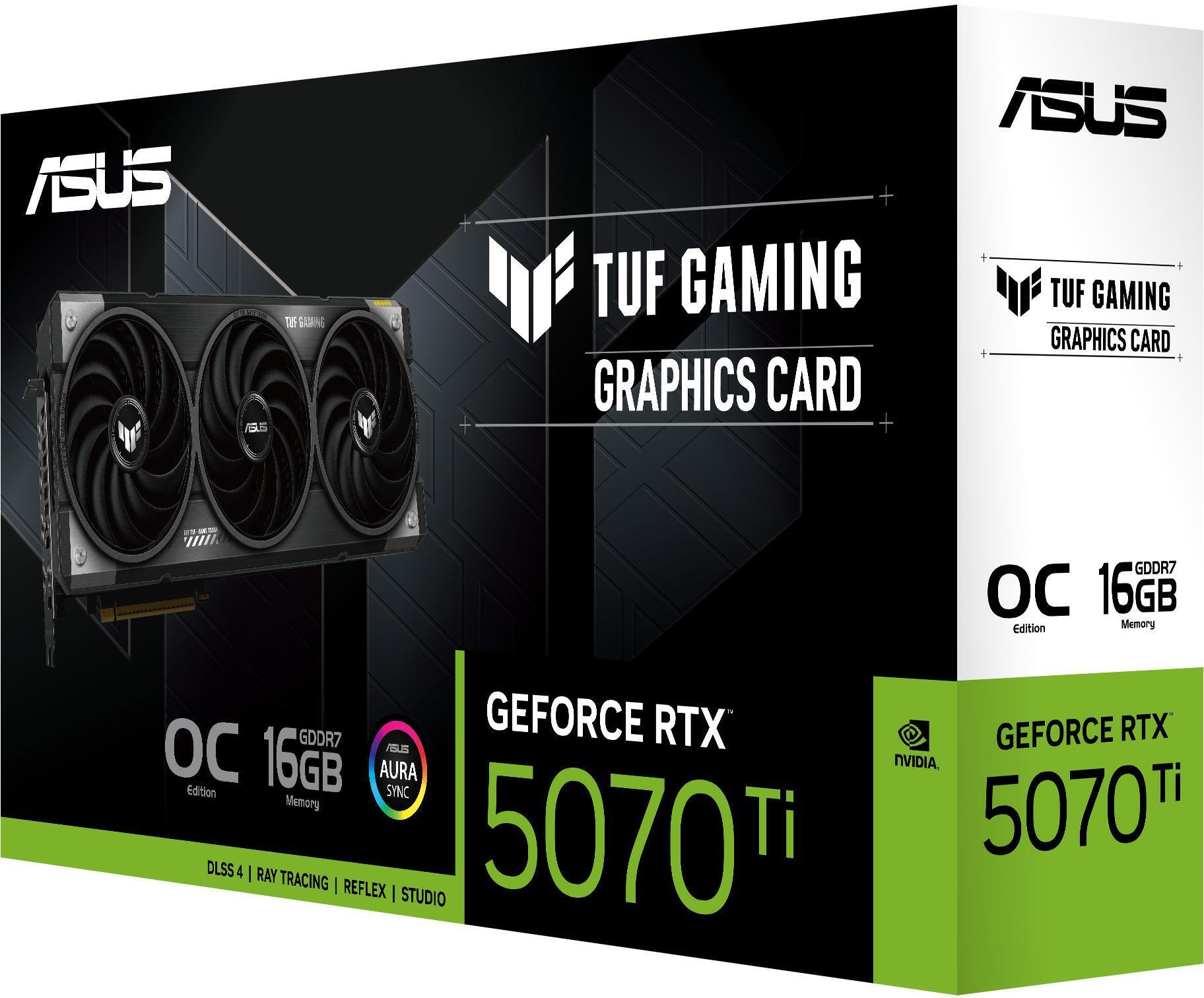 Asus - Tarjeta Gráfica Asus GeForce® RTX 5070 Ti TUF Gaming OC 16GB GDDR7 DLSS4