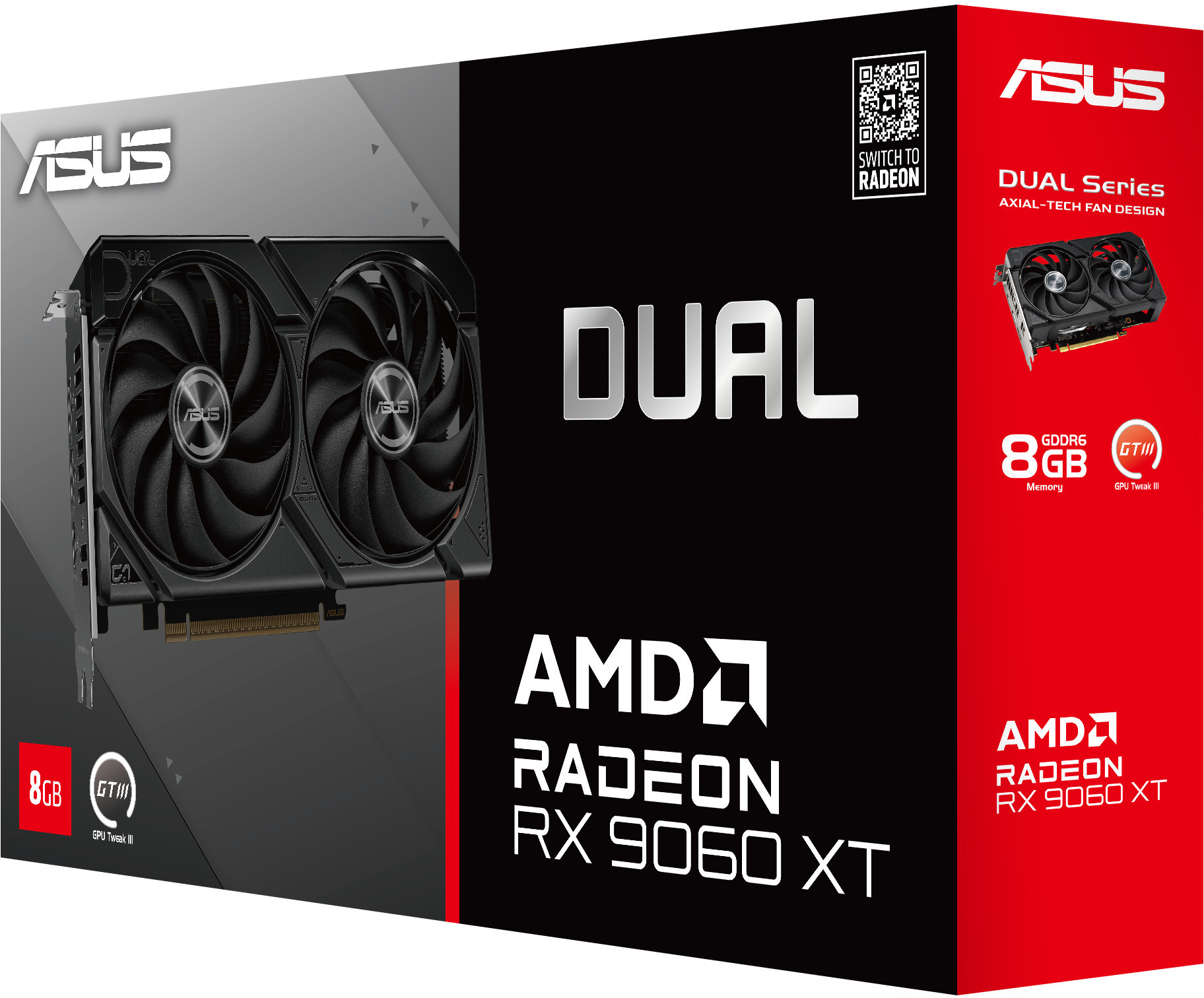 Asus - Tarjeta Gráfica Asus Radeon RX 9060 XT Dual 8GB GDDR6