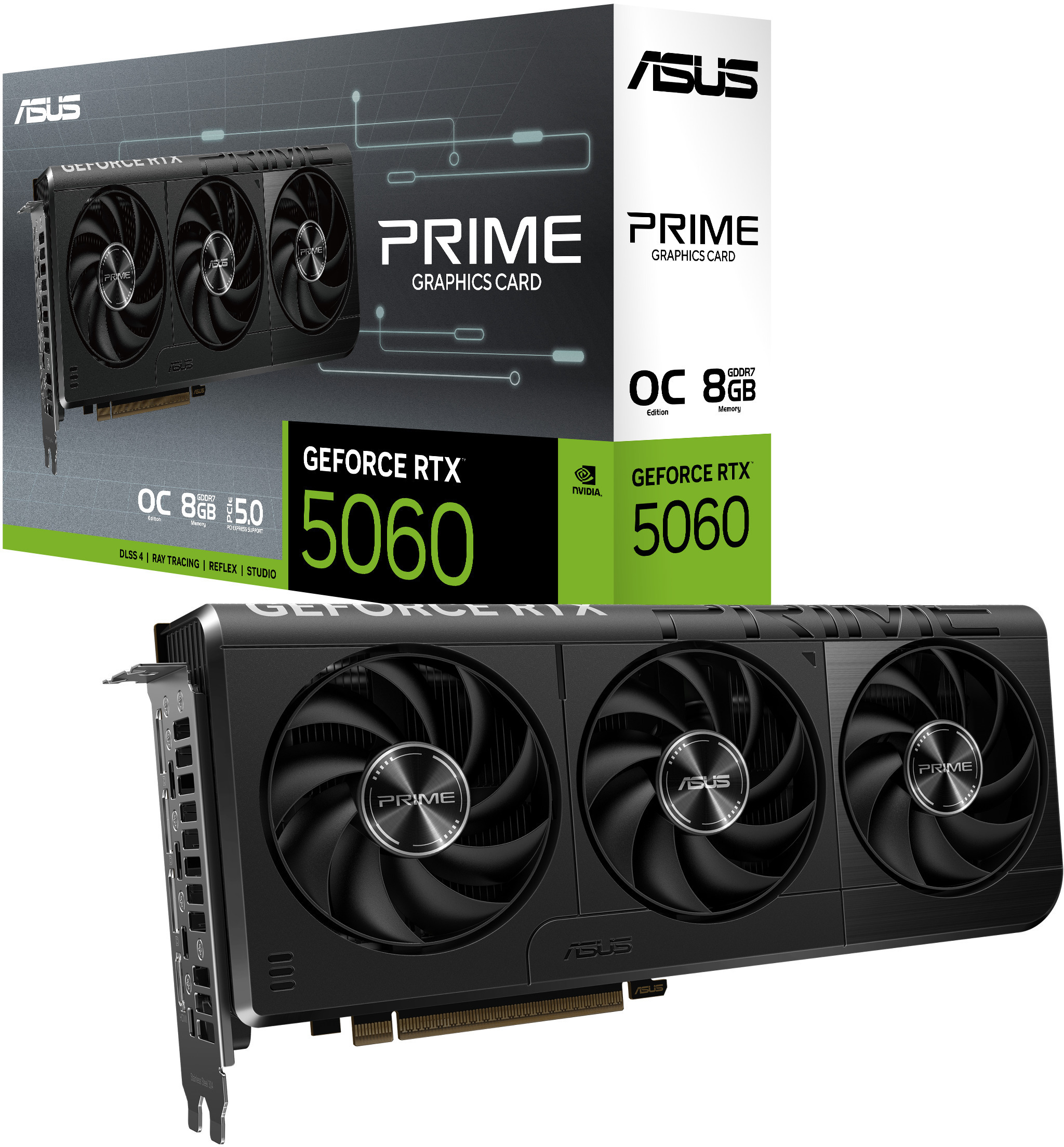 Tarjeta Gráfica Asus GeForce® RTX 5060 Prime OC 8GB GDDR7 DLSS4