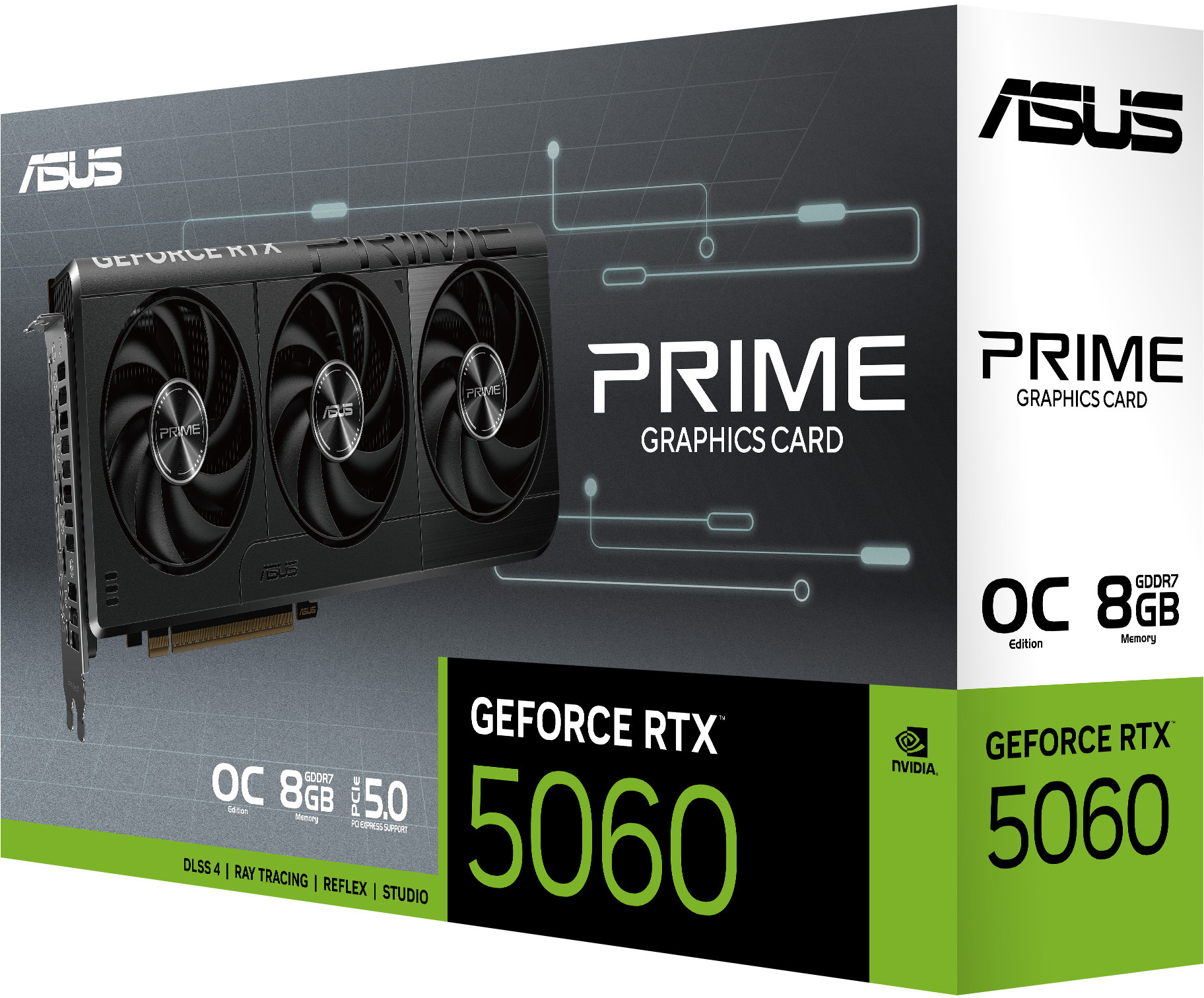 Asus - Tarjeta Gráfica Asus GeForce® RTX 5060 Prime OC 8GB GDDR7 DLSS4