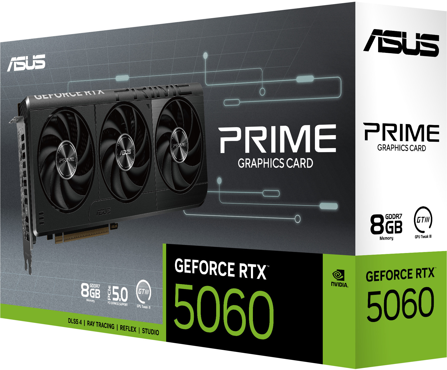 Asus - Tarjeta Gráfica Asus GeForce® RTX 5060 Prime 8GB GDDR7 DLSS4