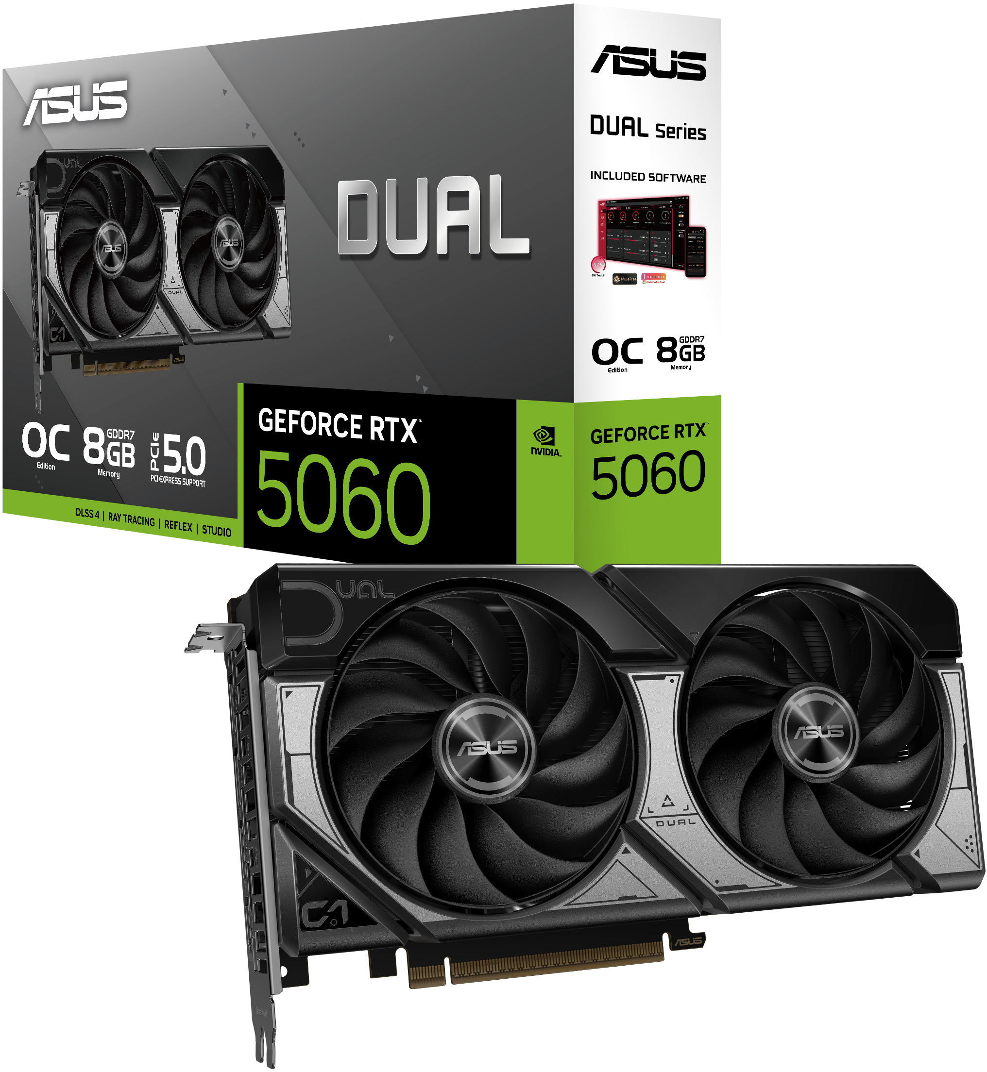Tarjeta Gráfica Asus GeForce® RTX 5060 Dual OC 8GB GDDR7 DLSS4