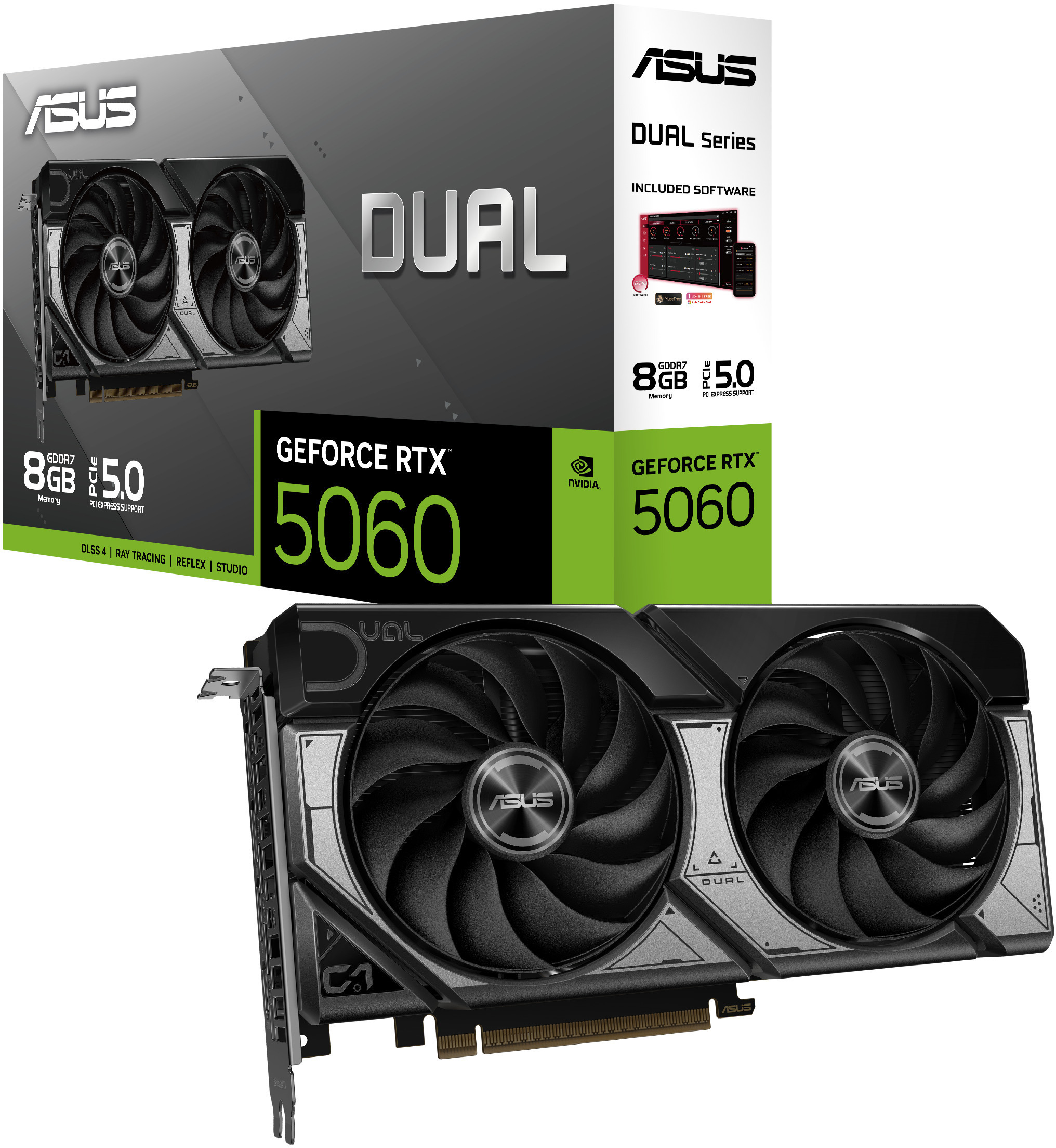Tarjeta Gráfica Asus GeForce® RTX 5060 Dual 8GB GDDR7 DLSS4