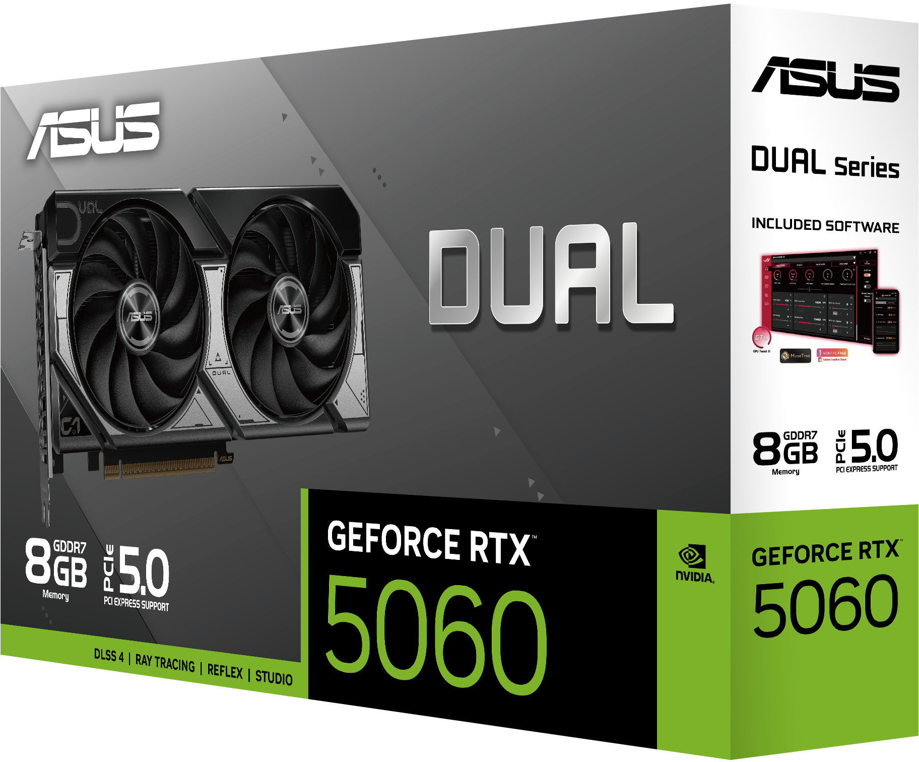 Asus - Tarjeta Gráfica Asus GeForce® RTX 5060 Dual 8GB GDDR7 DLSS4