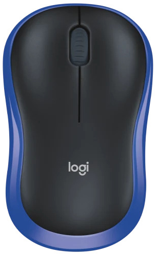 Logitech - Ratón Óptico Logitech M185 Wireless 1000DPI Negro/Azul