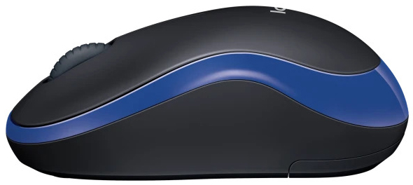 Logitech - Ratón Óptico Logitech M185 Wireless 1000DPI Negro/Azul