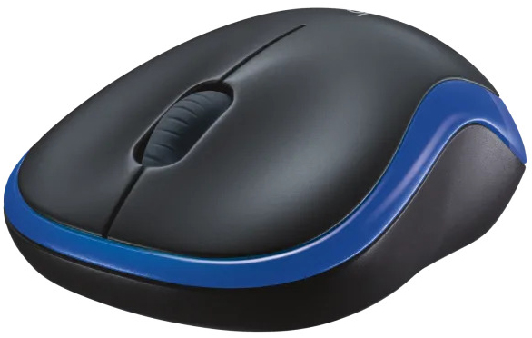 Logitech - Ratón Óptico Logitech M185 Wireless 1000DPI Negro/Azul