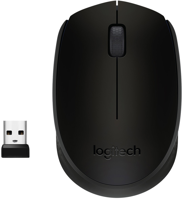 Logitech - Ratón Óptico Logitech B170 Wireless Negro
