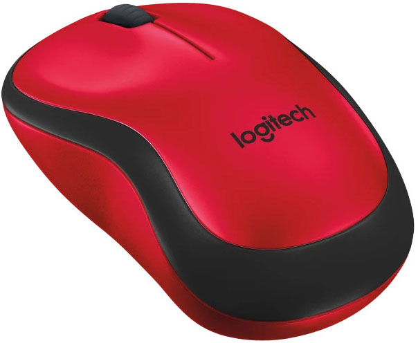 Logitech - Ratón Óptico Logitech M220 Silent Wireless 1000DPI Rojo