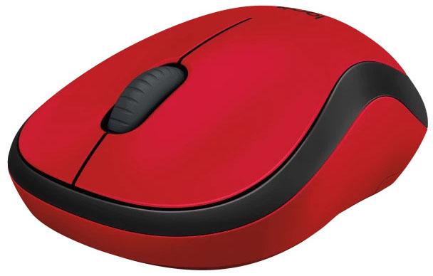 Logitech - Ratón Óptico Logitech M220 Silent Wireless 1000DPI Rojo