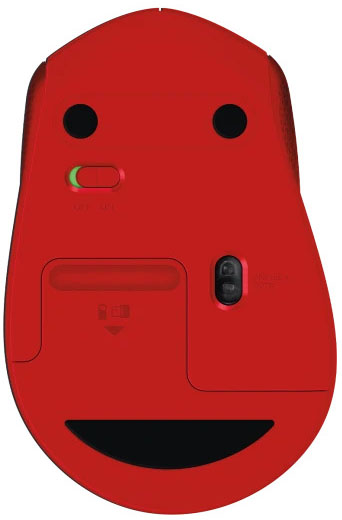 Logitech - Ratón Óptico Logitech M330 Silent Plus Wireless 1000DPI Rojo