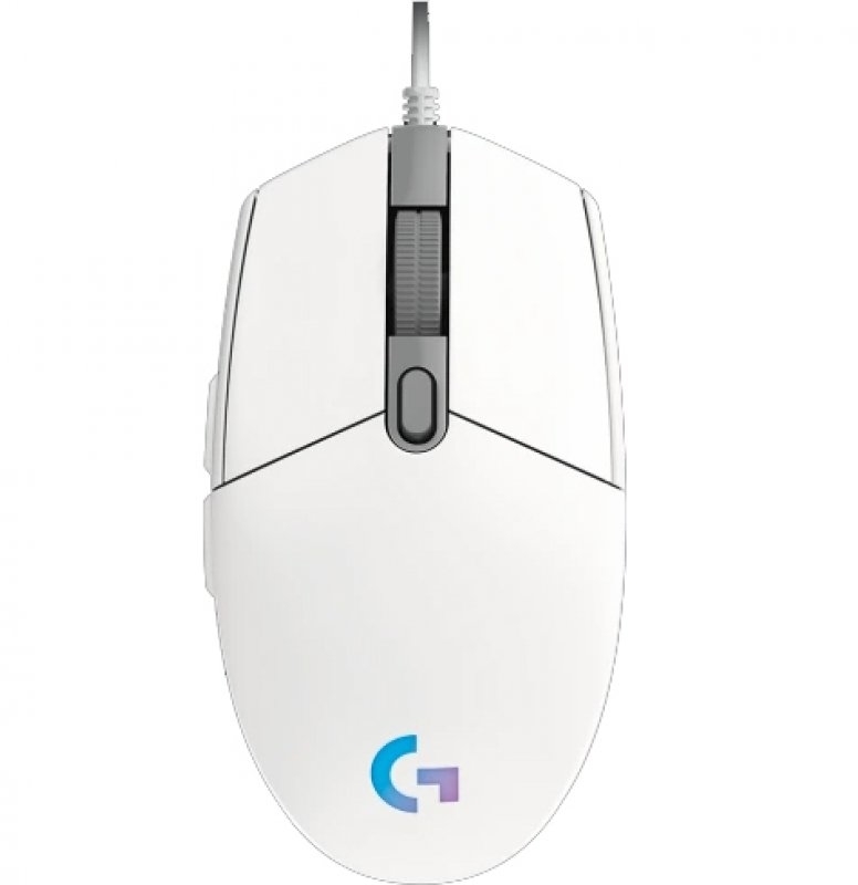 Logitech - Ratón Gaming Logitech G Series G203 LightSync RGB 8000DPI Blanco