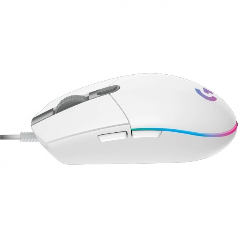 Logitech - Ratón Gaming Logitech G Series G203 LightSync RGB 8000DPI Blanco