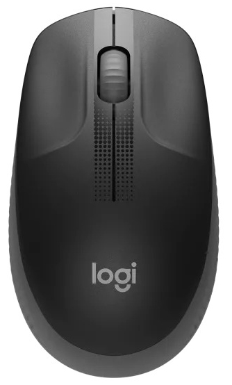 Logitech - Ratón Óptico Logitech M190 Full-Size Wireless 1000DPI Negro/Gris