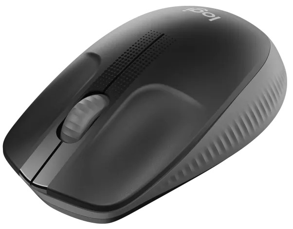 Logitech - Ratón Óptico Logitech M190 Full-Size Wireless 1000DPI Negro/Gris