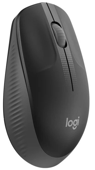 Logitech - Ratón Óptico Logitech M190 Full-Size Wireless 1000DPI Negro/Gris