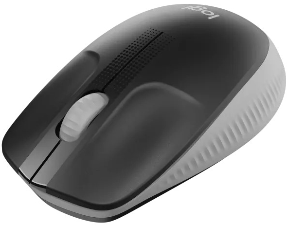 Logitech - Ratón Óptico Logitech M190 Full-Size Wireless 1000DPI Gris