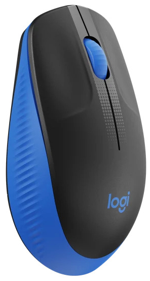 Logitech - Ratón Óptico Logitech M190 Full-Size Wireless 1000DPI Negro/Azul