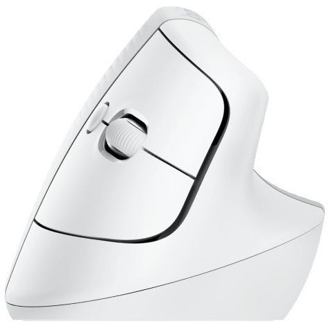 Logitech - Ratón Laser Logitech Lift Vertical Ergonómico Wireless 4000DPI Blanco - para MacOS / iPadOS