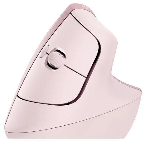 Logitech - Ratón Laser Logitech Lift Vertical Ergonómico Wireless 4000DPI Rosa