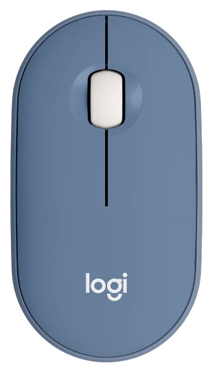 Ratón Óptico Logitech Pebble M350 Wireless 1000DPI Azul Blueberry