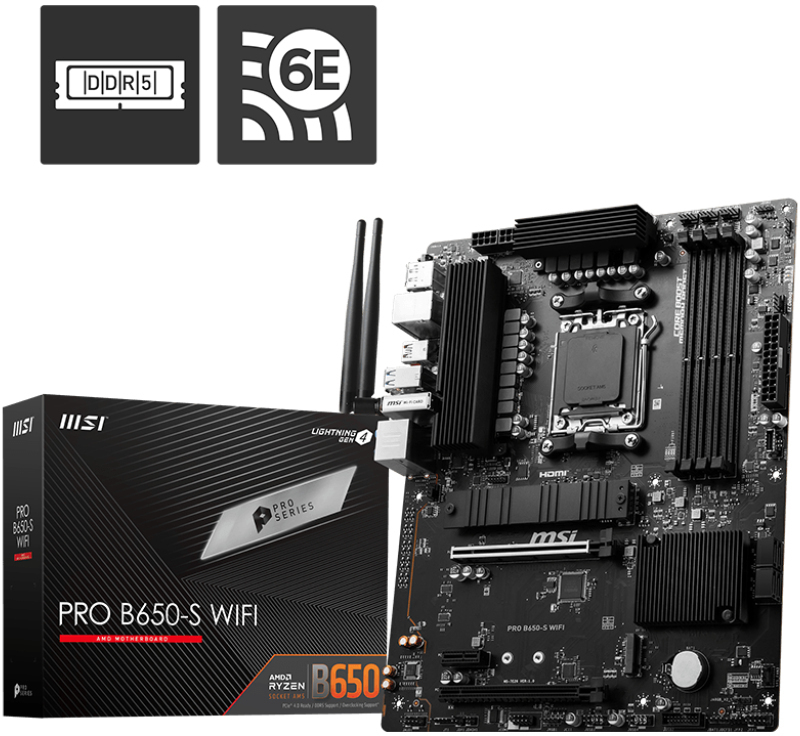 ** B Grade ** Placa Base MSI PRO B650-S WIFI